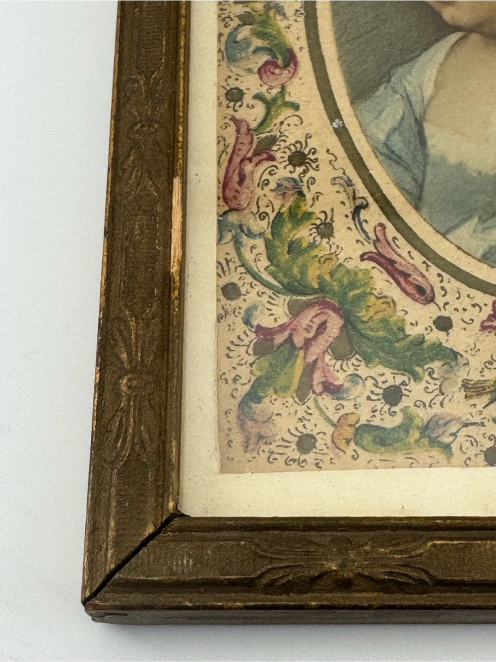 Vintage Wooden Frame Portrait Wall Art